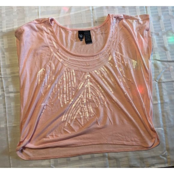 love tease women shirt cap sleeve color Pink Size M - Picture 4 of 6